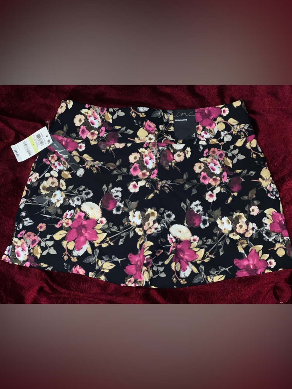 INC. Regular Fit Size 4 Women’s Floral Dress  Shorts Brand New With Tags - Picture 4 of 10